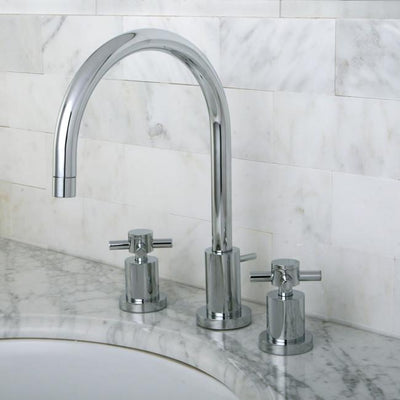 Kingston Concord Chrome 2 Handle Widespread Bathroom Faucet w/ drain KS8921DX