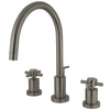 Kingston Brass Concord Satin Nickel 2 Handle Widespread Bathroom Faucet KS8928DX