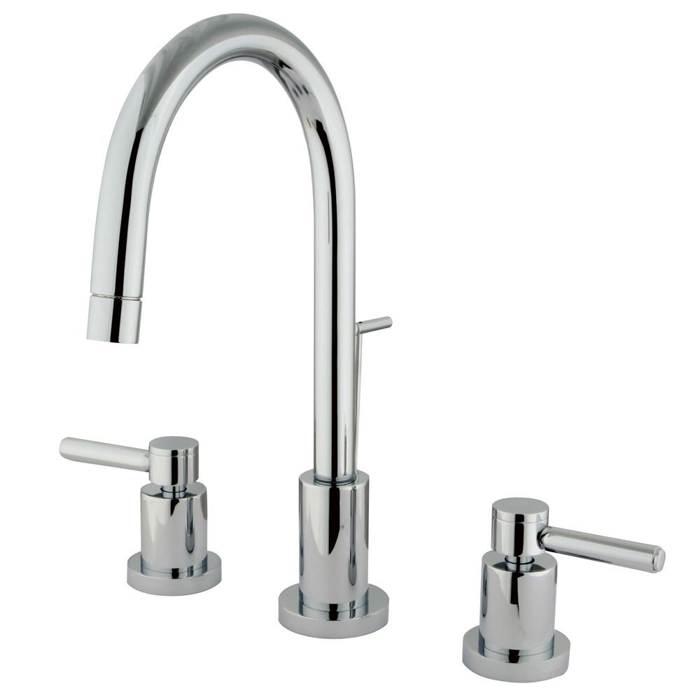 Kingston Brass Concord Chrome 2 Handle Mini Widespread Bathroom Faucet KS8951DL