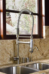 Kingston Brass Concord Satin Nickel Single Handle Kitchen Faucet KS8978DL