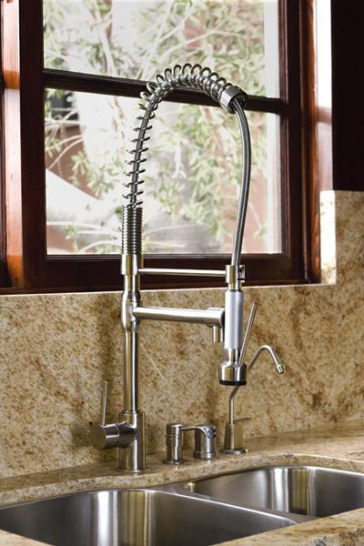 Kingston Brass Concord Satin Nickel Single Handle Kitchen Faucet KS8978DL