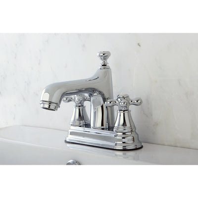 Kingston Brass Chrome 2 Handle 4" Centerset Bathroom Faucet w Pop-up KS9611AX