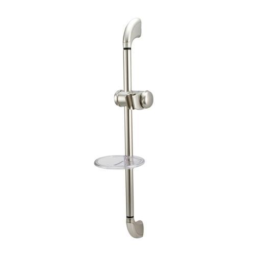 Kingston Brass Satin Nickel 25" Shower Slide Bar with Soap Dish KSX2528SG