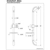 Kingston Brass Satin Nickel 25" Shower Slide Bar with Soap Dish KSX2528SG