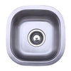 Kingston Brushed Nickel Gourmetier Single Bowl Undermount Kitchen Sink KU12125BN