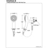 Satin Nickel / Polished Brass 5 Function Handheld Shower with Hose KX2528