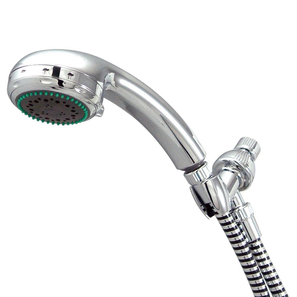 Kingston Brass Chrome 6 Setting Hand Shower Head Faucet with Plastic Hose KX2652