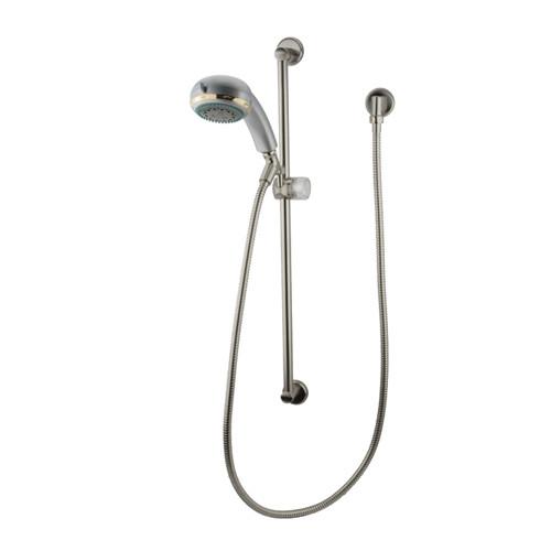 Kingston Satin Nickel Shower Combo with Sliding Bar and Hand Shower KXK1808W8