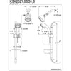 Chrome Dual Shower head & handheld shower slidebar Combo Kit KXK2521SG1