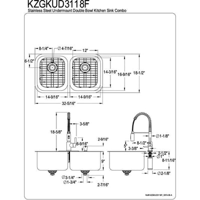 Stainless Steel Undermount Double Bowl Kitchen Sink, Faucet and Accessory Combo