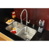 Stainless Steel Undermount Double Bowl Kitchen Sink, Faucet and Accessory Combo