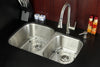 Stainless Steel 2 Bowl Kitchen Sink, Faucet, Strainer, Grid & Soap Dispenser