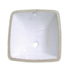 Kingston Vista White China Undermount Bathroom Sink with Overflow Hole LB18188