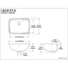 Kingston Forum Black China Undermount Bathroom Sink with Overflow Hole LB24157K