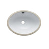 Kingston Marina White China Undermount Bathroom Sink with Overflow Hole LBO16147