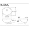 Kingston Marina White China Undermount Bathroom Sink with Overflow Hole LBO16147