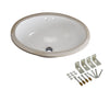 Kingston White Bath Cove White China Oval Undermount Bathroom Sink LBO17126