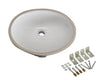 Kingston White Bath Cove White China Oval Undermount Bathroom Sink LBO17146