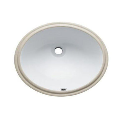 Kingston Marina White China Undermount Bathroom Sink with Overflow Hole LBO20168