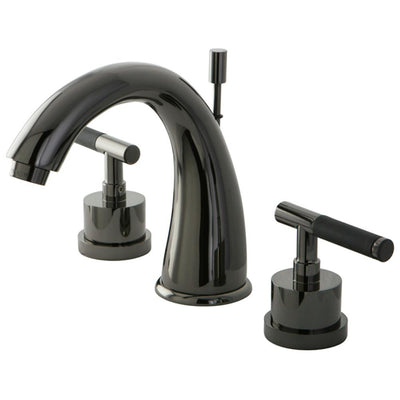 Kingston Water Onyx Black Nickel finish Widespread Bathroom Faucet NS2960DKL