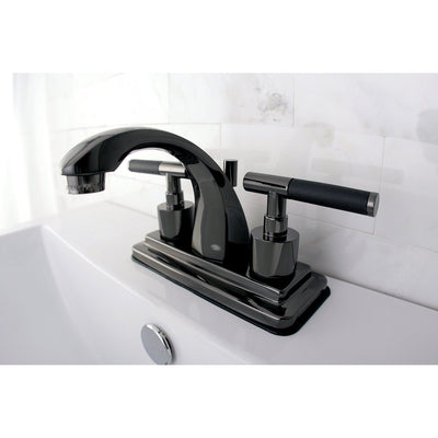 Kingston Water Onyx Black Nickel finish Centerset Bathroom Sink Faucet NS4640DKL