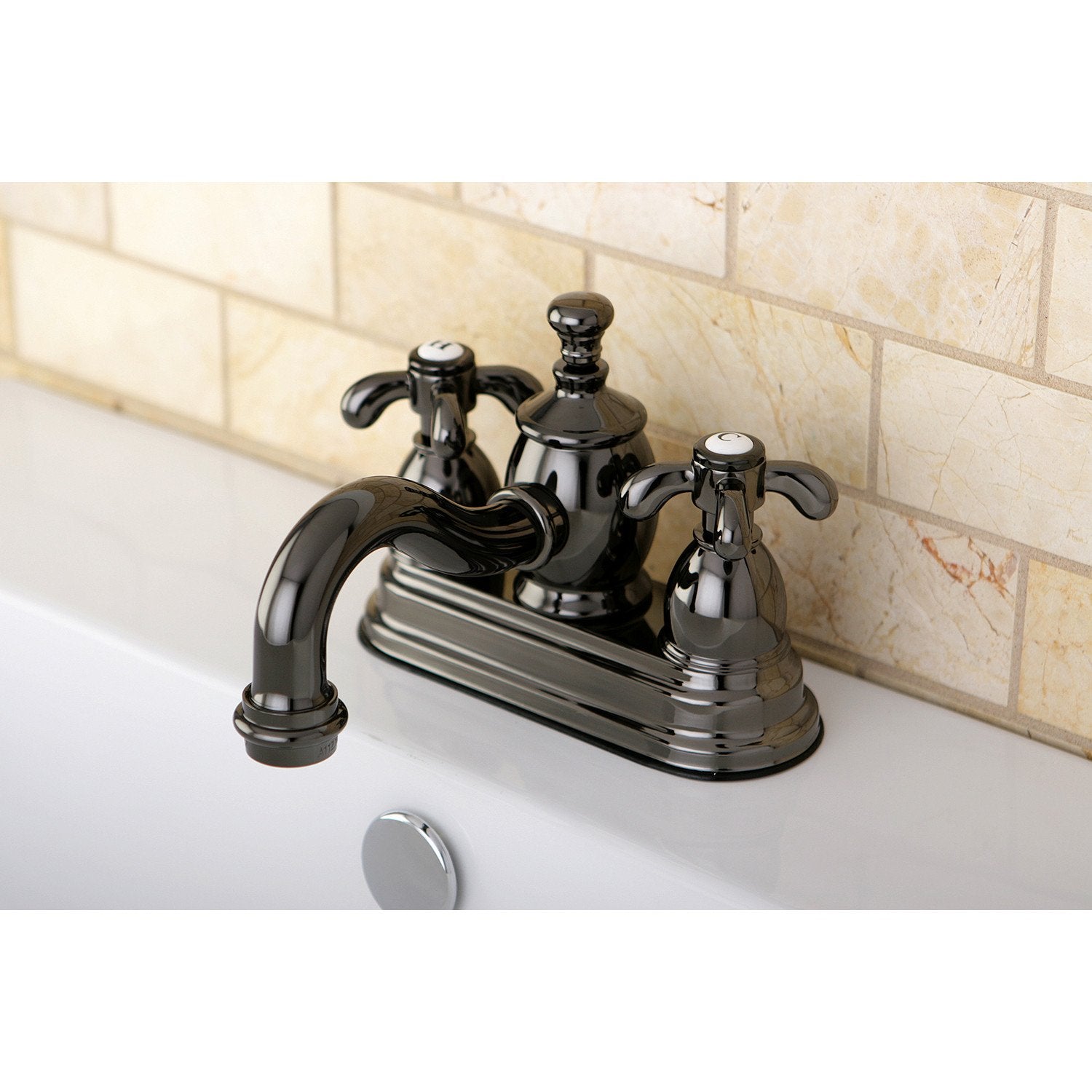 Kingston Water Onyx Black Nickel finish Centerset Bathroom Sink Faucet NS7100TX