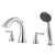 Price Pfister Saxton 2-Handle Deck Mount Roman Tub Faucet with Handshower Trim Kit in Polished Chrome (Valve Not Included) 460991