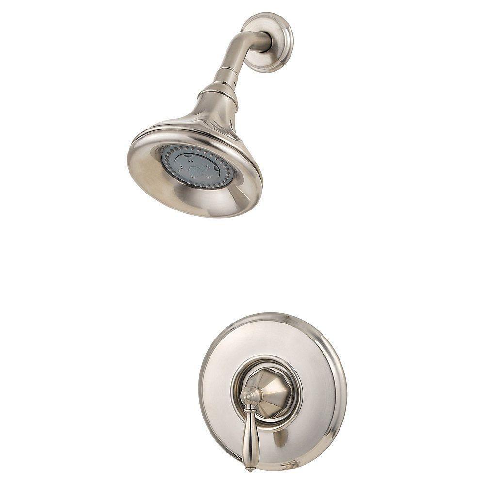 Price Pfister Portola 1-Handle Shower Faucet Trim Kit in Brushed Nickel (Valve Not Included) 461040