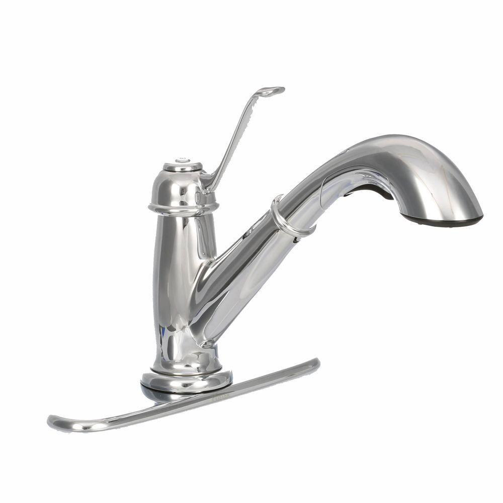 Price Pfister Bixby Single-Handle Pull-Out Sprayer Kitchen Faucet in Polished Chrome 473290