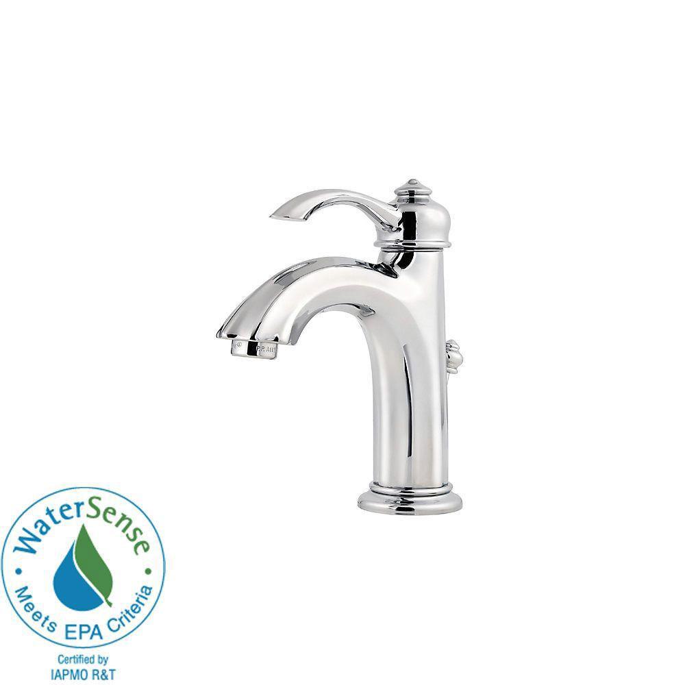 Price Pfister Portola 4 inch Single-Handle High-Arc Bathroom Faucet in Polished Chrome 490478