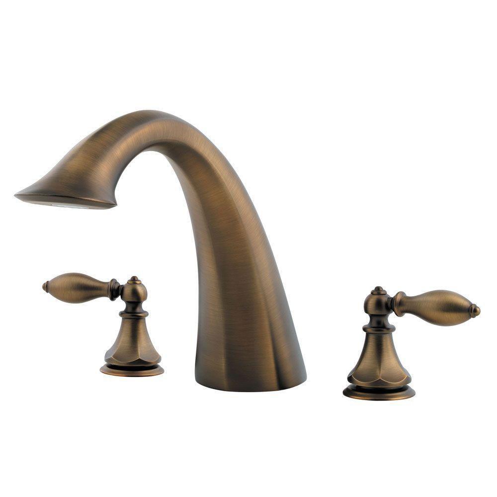 Price Pfister Catalina 2-Handle Deck-Mount Roman Tub Faucet in Velvet Aged Bronze 519635