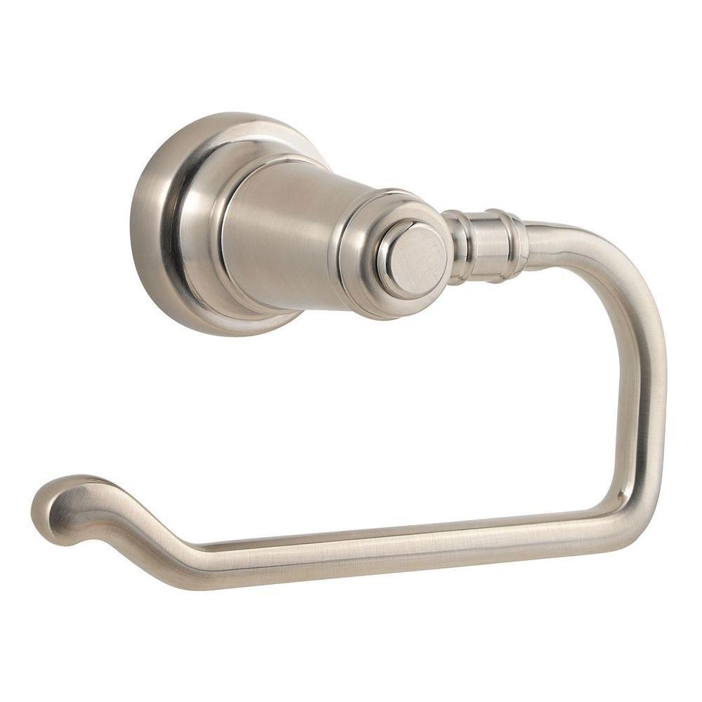 Price Pfister Ashfield Single Post Toilet Paper Holder in Brushed Nickel 763720