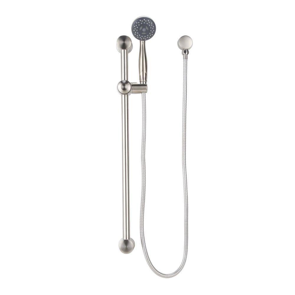 Price Pfister 16-Series 3-Spray Slide Bar Handshower in Brushed Nickel 778129