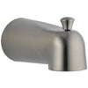 Delta Grail Modern Stainless Steel Finish 6" Pull-Up Diverter Tub Spout 588647