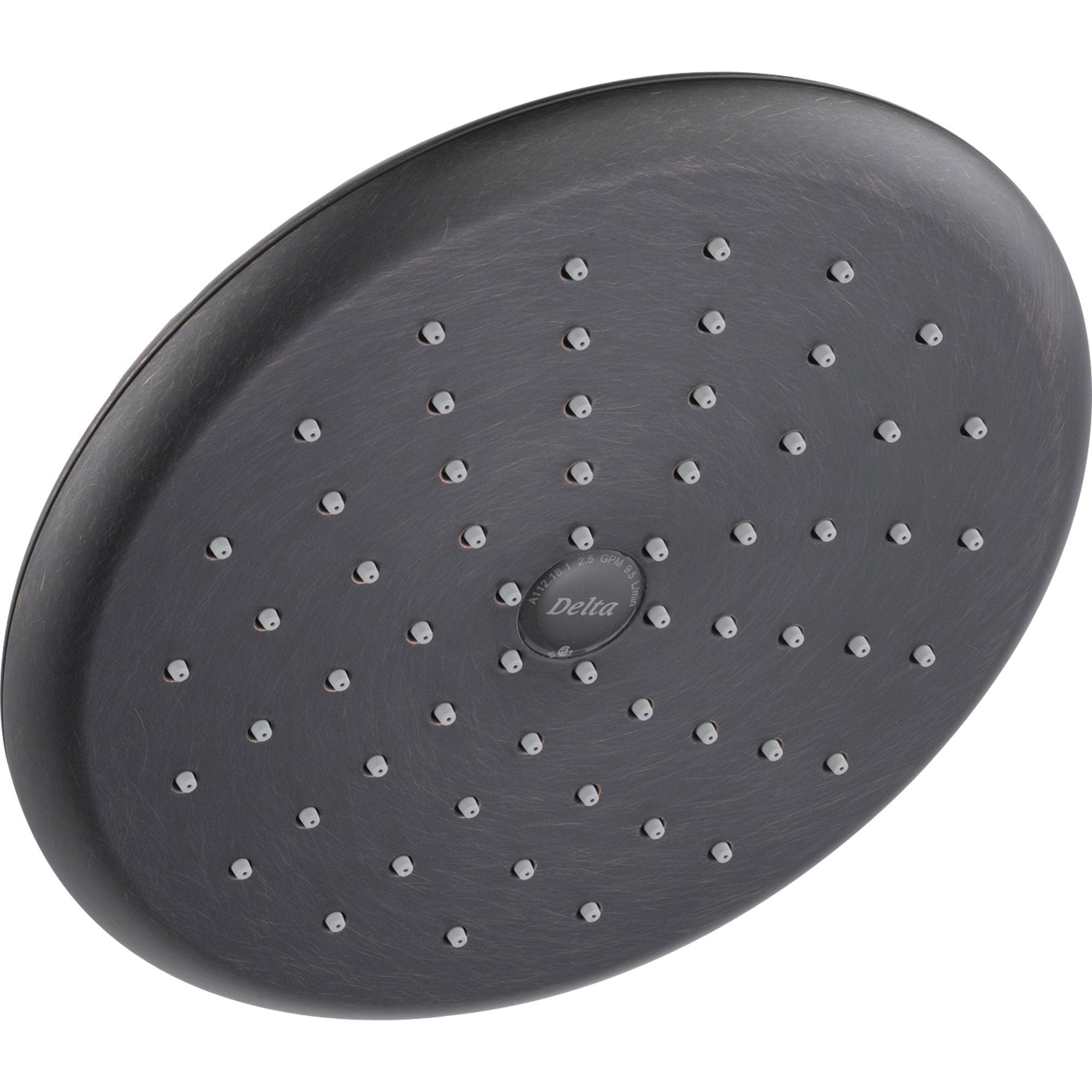 Delta Rizu Modern 1-Spray Large 8-3/4 in. Venetian Bronze Rain Showerhead 571834