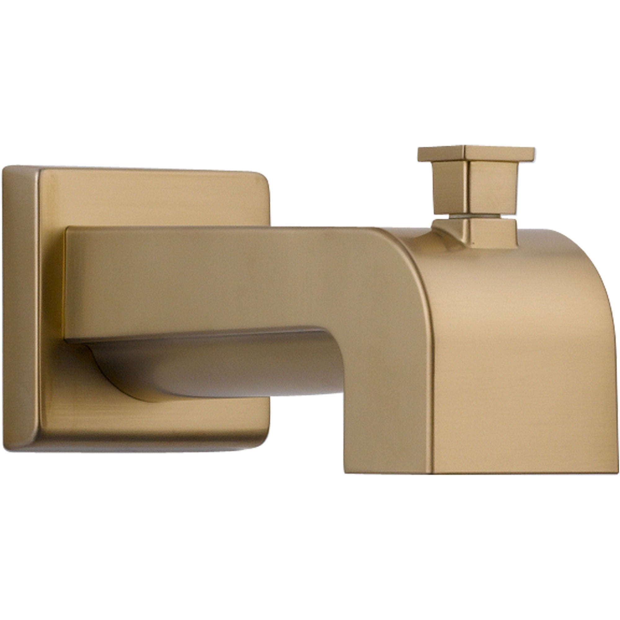 Delta Vero 7.13" Modern Champagne Bronze Pull-Up Diverter Tub Spout 563310