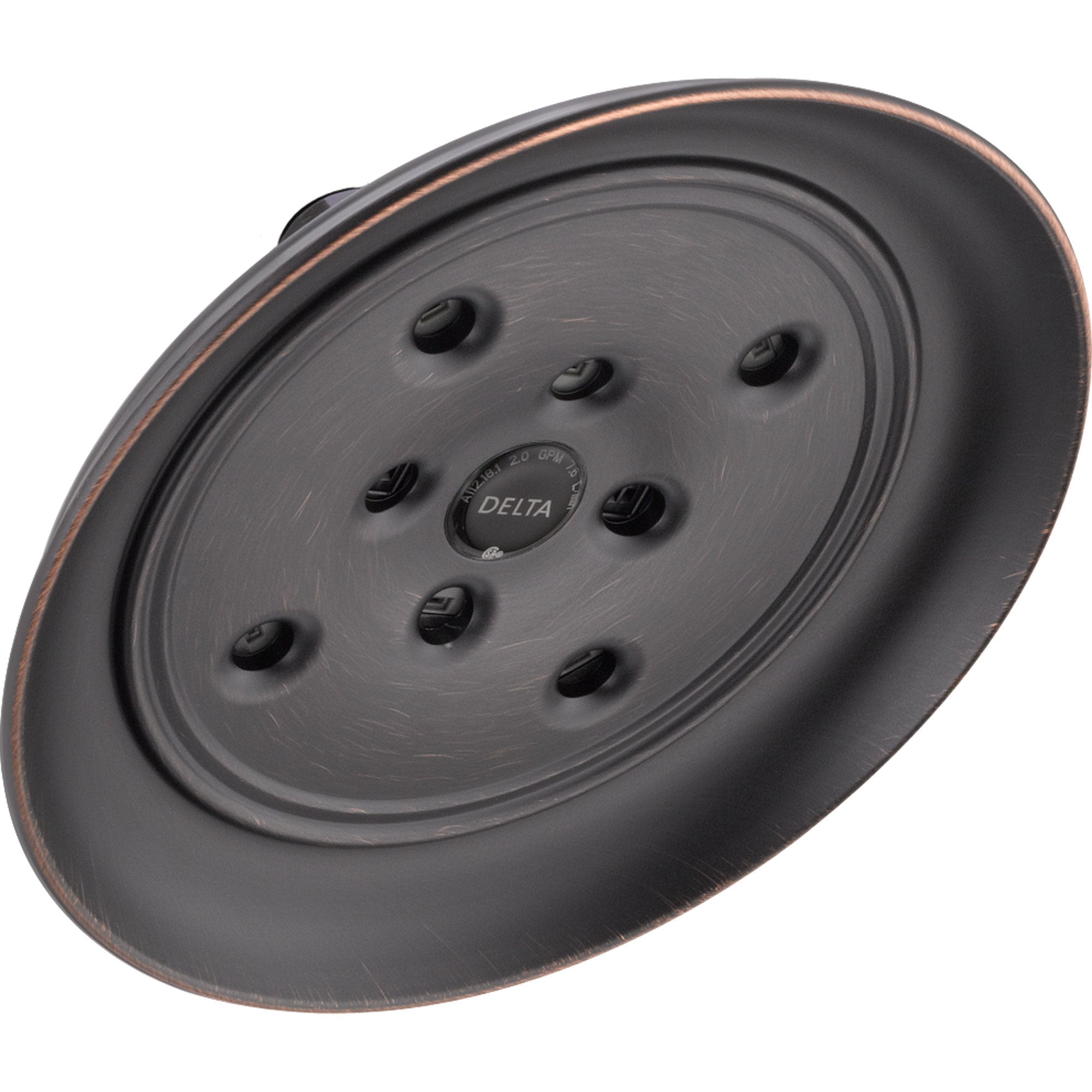 Delta 1-Spray 8 in. Large Rain H2Okinetic Shower Head in Venetian Bronze 572287