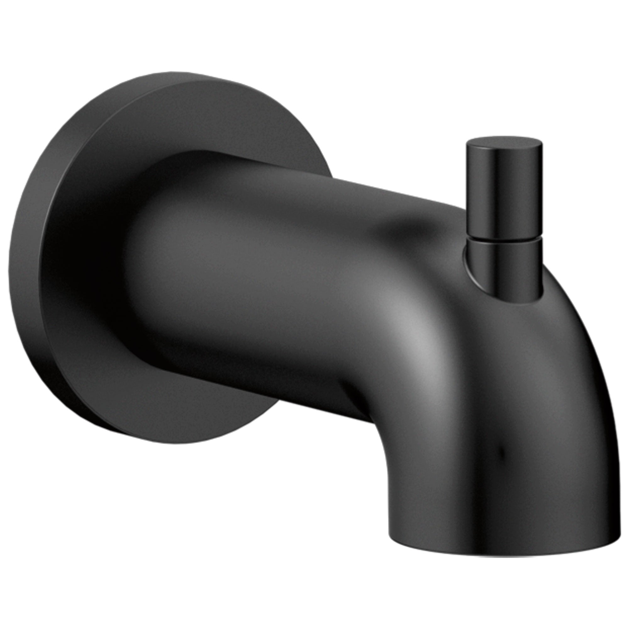 Delta Trinsic Matte Black Finish Pull-Up Diverter Tub Spout DRP73371BL