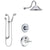 Delta Victorian Chrome Finish Shower System with Temp2O Control Handle, 3-Setting Diverter, Showerhead, and Hand Shower with Slidebar SS140017