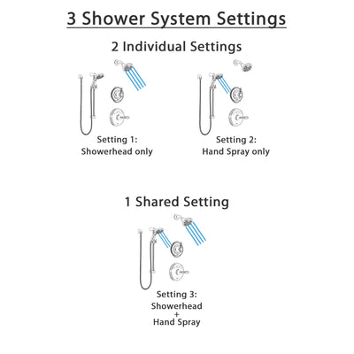 Delta Victorian Stainless Steel Finish Shower System with Temp2O Control, 3-Setting Diverter, Showerhead, and Hand Shower with Slidebar SS14001SS1