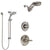 Delta Victorian Stainless Steel Finish Shower System with Temp2O Control Handle, Diverter, Dual Showerhead, and Hand Shower with Slidebar SS14001SS9