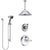 Delta Cassidy Chrome Finish Shower System with Temp2O Control, 3-Setting Diverter, Ceiling Mount Showerhead, and Hand Shower with Slidebar SS140024