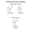 Delta Cassidy Chrome Finish Shower System with Temp2O Control Handle, 3-Setting Diverter, Showerhead, and Hand Shower with Slidebar SS140025