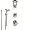 Delta Trinsic Stainless Steel Finish Shower System with Temp2O Control, Diverter, Ceiling Mount Showerhead, and Hand Shower with Slidebar SS14002SS5