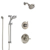 Delta Trinsic Stainless Steel Finish Shower System with Temp2O Control Handle, 3-Setting Diverter, Showerhead, and Hand Shower w/ Slidebar SS14002SS6