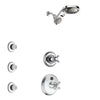 Delta Cassidy Chrome Finish Shower System with Temp2O Control Handle, 3-Setting Diverter, Dual Showerhead, and 3 Body Sprays SS140036