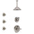 Delta Cassidy Stainless Steel Finish Shower System with Temp2O Control, 3-Setting Diverter, Ceiling Mount Showerhead, and 3 Body Sprays SS14003SS3