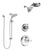 Delta Cassidy Chrome Finish Shower System with Temp2O Control Handle, 3-Setting Diverter, Dual Showerhead, and Hand Shower with Slidebar SS140047