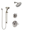 Delta Cassidy Stainless Steel Finish Shower System with Temp2O Control Handle, 3-Setting Diverter, Showerhead, and Hand Shower w/ Slidebar SS14005SS3