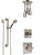 Delta Dryden Stainless Steel Finish Shower System with Temp2O Control, Diverter, Ceiling Mount Showerhead, and Hand Shower with Grab Bar SS14011SS4